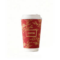 Gobelet en papier écologique imperméable avec logo personnalisé, 16 oz, 20 oz, 22 oz, qualité alimentaire, jetable, double paroi, kraft, café, vin, tequila