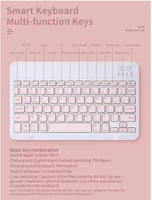 2024 Ultra-mince 10 pouces Rechargeable rvb rétro-éclairé sans fil pour Bluetooth clavier souris Combo USB 104 touches pour appareils mobiles