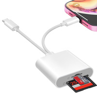 Adaptador de cámara digital de transferencia ultrarrápida 2 en 1 con interfaz de cable dual USB C OTG, lector de tarjetas de memoria SD y TF
