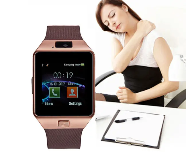 DZ09นาฬิกาสมาร์ทที่มีหน้าจอสัมผัส HD สำหรับมาร์ทโฟนซิมการ์ดสำหรับ iPhone Android Smartwatch DZ09