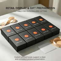 Coffret Cadeau Personnalisé avec Logo – 10 Boîtes Rigides Magnétiques en Carton Noir pour Cigarettes et Papier, Idéales pour l'Arrangement de Produits de Détail et Cadeaux