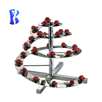 Présentoirs à gâteaux de luxe en acier inoxydable doré pour buffet, décoration de table de mariage, rehausseur de buffet, utilisation en hôtel et restaurant, vaisselle