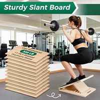 Planche inclinée en bois réglable pour étirements des mollets, cale d'exercice en bois, surface antidérapante, rampe inclinée, tapis d'exercice