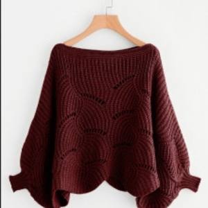 Suéter de mujer Manga <span class=keywords><strong>farol</strong></span> Suéter de otoño e invierno Suéter suelto hueco para mujer Camisa de murciélago - Product Image 2