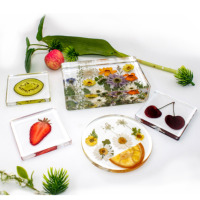 DIY handgemaakte levensechte handgeschilderde harsvorm dierenvorm fruit specimen met gedroogde bloemen hars souvenir cadeau huisdecoratie