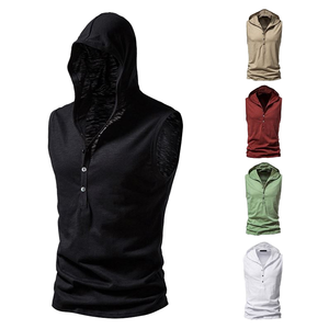 B8285 <b>Men's</b> Solid Slim Fit Plain Dyed Worsted Autumn <b>Pullover</b> Hoodie Round Neck Breathable Long Sleeved - Product Image 1