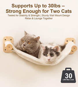 Modern Classic Solid Wood Wall-Mounted <b>Cat</b> Climbing Frame Sisal Rope Velvet Fabric 4 Levels <b>Cat</b> Jumping Platform <b>Scratching</b> Post - Product Image 5