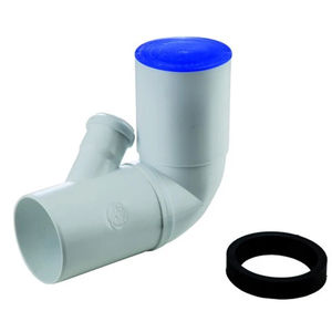 Coude WC étendu blanc avec connexion en verre réglable gauche ou droite Raccords de tuyauterie 90x40 - Product Image 2