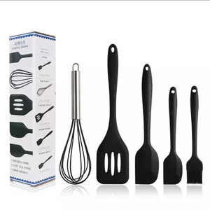 Nouvel ensemble de 5 ustensiles de cuisine en silicone résistant à la chaleur, spatules de cuisson économiques avec emballage en boîte pour <span class=keywords><strong>accessoires</strong></span> de cuisine domestique - Product Image 4