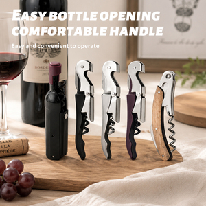 Ouvre-bouteille à vin en acier inoxydable, tire-bouchon portable à double charnière, ouvre-bouteille à vin rouge Seahorse pour la cuisine et le bar - Product Image 3