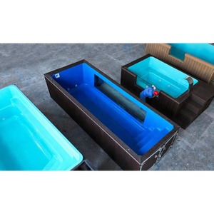 Piscina Comercial de Fibra de Vidrio de 20 y 40 pies con Cubierta de WPC, <span class=keywords><strong>Jacuzzi</strong></span> Exterior, Piscina Elevada - Product Image 6