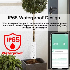 Tuya <strong>WiFi</strong> <strong>Temperature</strong> Humidity <strong>Sensor</strong> IP65 Waterproof Thermometer Smart Life APP <strong>Remote</strong> Control Work with Google Assistant Alexa - Product Image 5