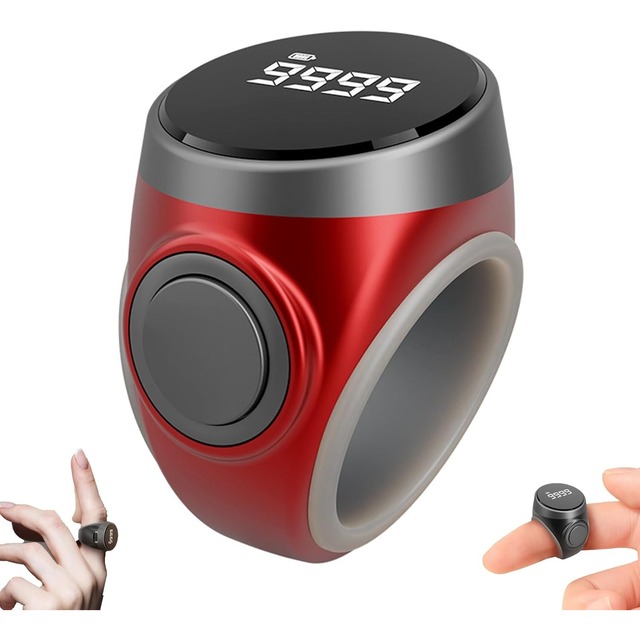 IQibla Tasbih Counter Rings, Smart Tasbeeh Counter, Rechargeable Electronic Digital Tasbih Counter Rings 3 Size(18/20/22mm)