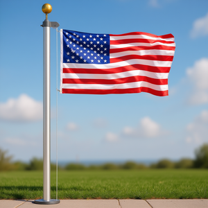 Kit Asta Portabandiera in Alluminio 25FT Resistente Smontabile Argento per Attività Promozionali - Product Image 2