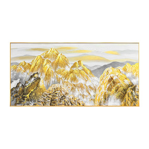 Pintura al Óleo Pintada a Mano, Arte Abstracto Moderno de Paisaje, Efecto 3D, Marco Metálico, Decoración de Pared para Sala de Estar, Fondo de Sofá - Product Image 5