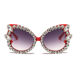 Jamie 2331BM Rhinestone Cat Eye Sunglasses Black Frame UV400 Women's Fashion Sunshades - Product Image 5