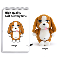 Jouets en peluche sur mesure basés sur des designs, service OEM : figurines d'animaux, poupée chien Beagle, cadeaux d'anniversaire pour enfants