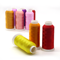 Pabrik Hongqiao Grosir Benang Bordir Polyester Filamen 120d/2 Tex 100g, Tahan Lama, Ramah Lingkungan, dan Berwarna Mercerized