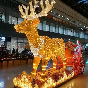 Escultura de Reno Navideño 3D con Luces LED, Decoración Navideña de Exterior Personalizada, Reno Gigante con Luces - Product Image 1