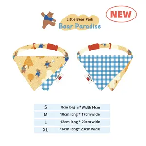 Chichipaws نمط كلاسيكي صلب حيوان أليف لطيف مثلث كلب مع لعاب جيب طوق اكسسوارات مريلة - Product Image 6