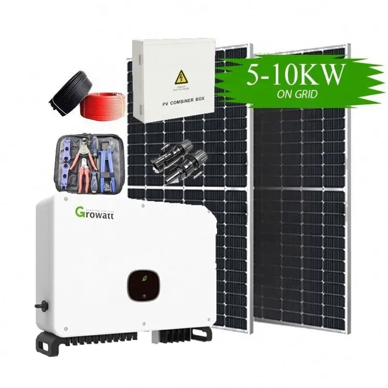 China Solar Kit Set Camping Solaire Pour Maison Hybrid Sun King Panel inversor Para Casa System 5KW-10KW