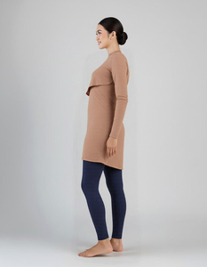 Traje de Baño Musulmán Casual de Otoño Kilang Jahit Pukal OEM, Burkini Labuh Menutup Aurat, Tejido de Punto Transpirable, Servicio Personalizado OEM - Product Image 4