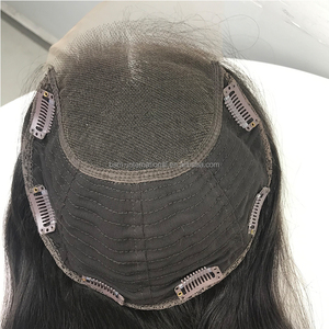 Prótesis de Cabello Humano Natural Virgen Ruso Brasileño con Línea de Cabello de Encaje Judío Invisible Marrón Oscuro para Mujeres - Proveedor de Cabello Humano - Product Image 3