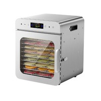 Déshydrateur alimentaire commercial compact pour fruits, légumes et raisins, machine de séchage rotative à 10 plateaux