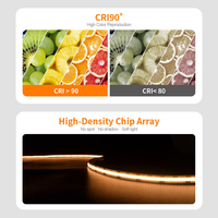 Iluminación para Hoteles y Museos, Tira de LED COB de 640 LED/m, CRI90, 2700K-6500K, DC24V, Regulable, Flexible, Cortable, 5M/10M, IP20