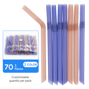 Riciclabile colorato PP di plastica usa e getta bere fresco di paglia - Product Image 1