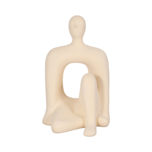 Statuetta Astratta Seduta, Scultura Moderna per Arredamento Casa, Bagno, Ufficio, Soggiorno, Decorazione per Mensole - Product Image 1