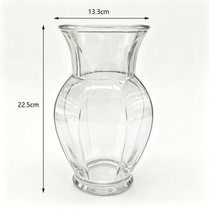Vase en <span class=keywords><strong>verre</strong></span> côtelé <span class=keywords><strong>à</strong></span> panneaux transparents et violets avec base sur <span class=keywords><strong>pied</strong></span> pour centre de table de mariage et décoration intérieure moderne de luxe en gros - Product Image 3