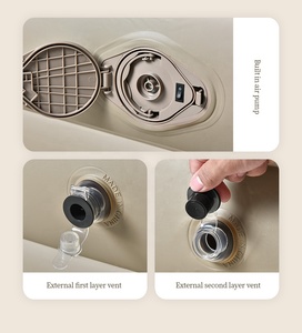 HISPEED-Cama de PVC plegable, colchón de aire de 40cm, cama individual o doble, para sala de estar o parque al aire libre - Product Image 4