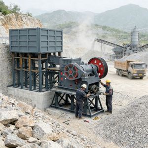 AC Motorlu PLC Kontrollü Güçlü Güvenli Çalışma Nehir Taşı Çeneli Kırıcı Maks.850t/s Kapasite - Product Image 2
