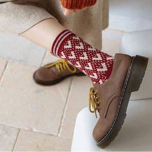 Designer Ladies Warm Thick Woolen Socken Calcetin Breathable Women Thermal Crew Custom Dress <b>Wool</b> <b>Socks</b> - Product Image 5