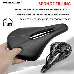 Plselis <span class=keywords><strong>Selle</strong></span> de vélo de route en éponge épaisse et douce, <span class=keywords><strong>selle</strong></span> de vélo légère et imperméable, poids 306g. <span class=keywords><strong>Selle</strong></span> de vélo ergonomique - Product Image 3