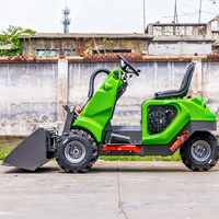 Mini Tracked Skid Steer Loader 390kg Berat Operasi dengan Bucket untuk Pembersihan Salju, Pengiriman Gratis, Peralatan Konstruksi Baru