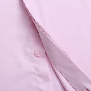 <span class=keywords><strong>Camicia</strong></span> classica da <span class=keywords><strong>uomo</strong></span> <span class=keywords><strong>rosa</strong></span> chiaro con bracciale quadrato in fibra di bambù - Product Image 6