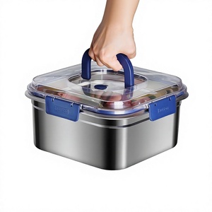 Contenitori per Alimenti in Acciaio Inox con Coperchio Blu da 1800ML, Ermetici e Isolati, Vendita Diretta dalla Fabbrica - Product Image 2