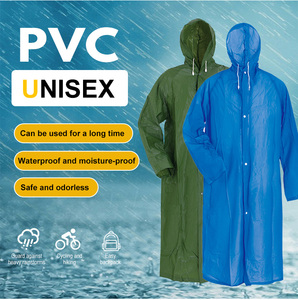 Impermeable de PVC Verde para Hombre, Talla Grande, con Logotipo Personalizado, Resistente al Agua, para Viajes bajo la Lluvia, Talla XL - Product Image 3