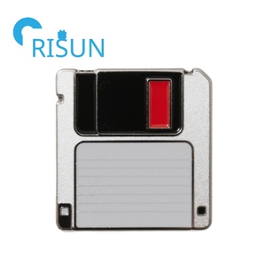Vente en gros, Épinglette rétro en émail, insigne pour jeux d'ordinateur, bijoux, broches, insigne personnalisé pour <span class=keywords><strong>disquette</strong></span>, disque émaillé - Product Image 6