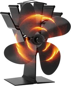 Ventilateur de <span class=keywords><strong>poêle</strong></span> en alliage d'aluminium écologique en gros d'usine pour accessoires de cheminée Design moderne non électrique - Product Image 2