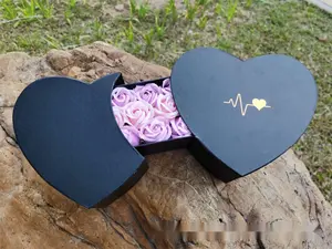 कारखाने उच्च गुणवत्ता वाले डबल दिल रचनात्मक चॉकलेट उपहार बॉक्स सोप फूल पैकेजिंग उपहार बॉक्स सोप फूल पैकेजिंग उपहार बॉक्स