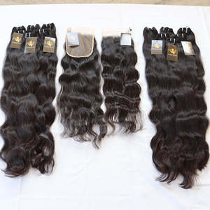 Extensiones de cabello humano virgen sin procesar Indian Temple prearrancado transparente para cierre Frontal de encaje HD 13x4 13x6 6x6 estilos estilo - Product Image 2