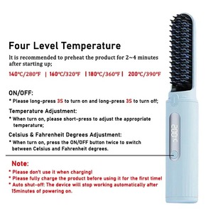 Straight Hair Comb Negative Ion <b>Straightening</b> Without Damaging Hair Temperature Display Anti Scalding <b>Portable</b> Hair Tools - Product Image 6