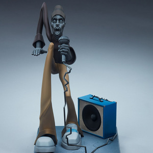 Gli elementi della statua dell'artista <span class=keywords><strong>HipHop</strong></span> DJ Break Dance Modeling statua del Desktop in resina decorazione della casa scultura classica Rapper - Product Image 4
