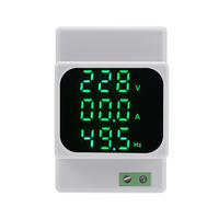Compteur de puissance monophasé sur rail DIN, voltmètre, ampèremètre, facteur de puissance, temps, énergie, affichage LCD, classe 1.0, 50A, 0-9999.9kWh