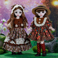 Muñeca articulada de 30cm y 23 articulaciones móviles, bisagra de ojo simulada en 3D, casa de muñecas para niñas, vestido DIY, regalo de cumpleaños, juguetes para niños y niñas