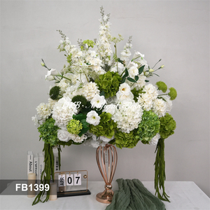 Roses artificielles en soie 5D de haute qualité DKB, hortensias roses, violets, bleus, boules de fleurs en vrac pour les centres de table de mariage - Product Image 3