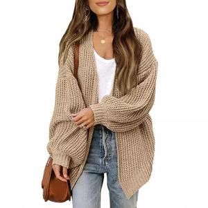Suéter de Punto Grueso con Mangas Farol para <span class=keywords><strong>Mujer</strong></span>, Estilo Coreano, Otoño Invierno 2025, Nuevo, Antiarrugas, de Viscosa - Product Image 2